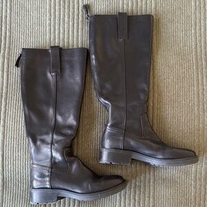 Sofft Black Leather Riding Boots